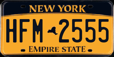 NY license plate HFM2555