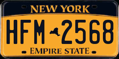 NY license plate HFM2568