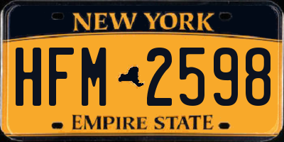 NY license plate HFM2598