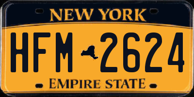NY license plate HFM2624