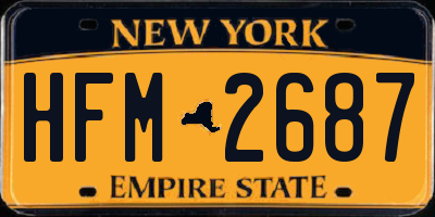 NY license plate HFM2687