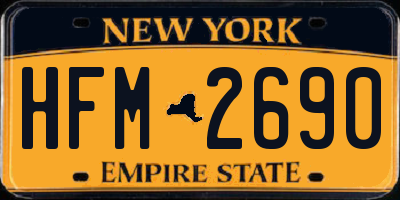 NY license plate HFM2690