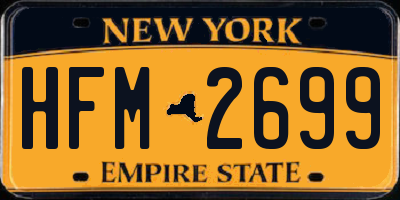 NY license plate HFM2699