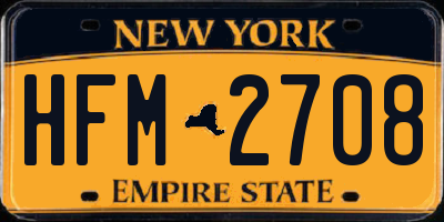 NY license plate HFM2708