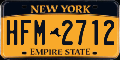 NY license plate HFM2712