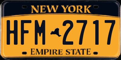 NY license plate HFM2717