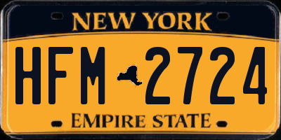 NY license plate HFM2724