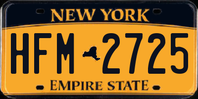 NY license plate HFM2725