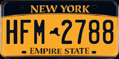 NY license plate HFM2788
