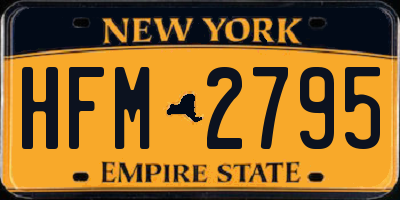 NY license plate HFM2795