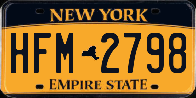 NY license plate HFM2798
