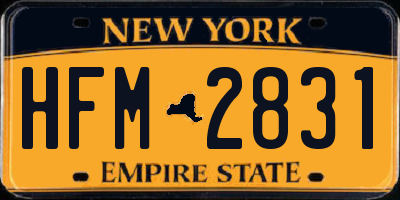 NY license plate HFM2831