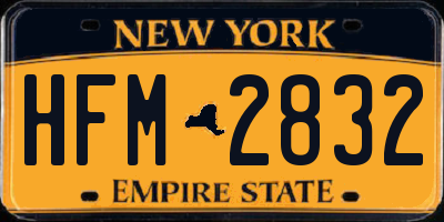 NY license plate HFM2832