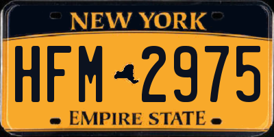 NY license plate HFM2975