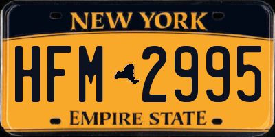 NY license plate HFM2995
