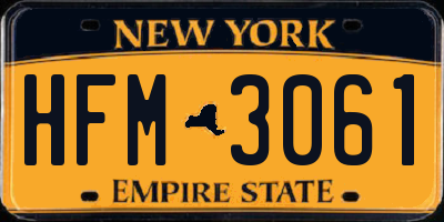 NY license plate HFM3061