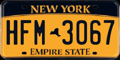 NY license plate HFM3067