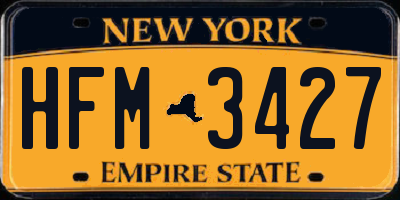NY license plate HFM3427