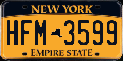 NY license plate HFM3599
