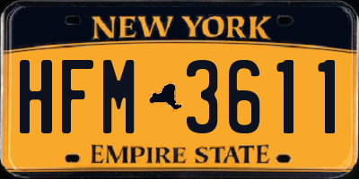 NY license plate HFM3611