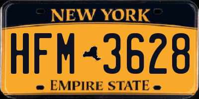 NY license plate HFM3628