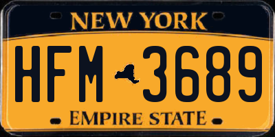 NY license plate HFM3689
