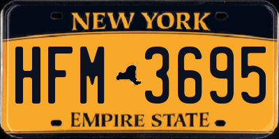 NY license plate HFM3695