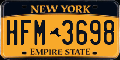 NY license plate HFM3698