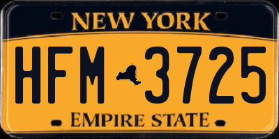 NY license plate HFM3725