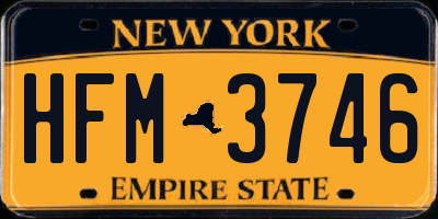 NY license plate HFM3746