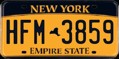 NY license plate HFM3859