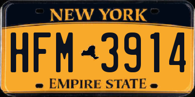 NY license plate HFM3914