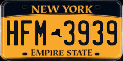 NY license plate HFM3939