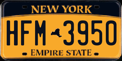 NY license plate HFM3950