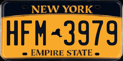 NY license plate HFM3979