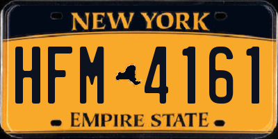 NY license plate HFM4161