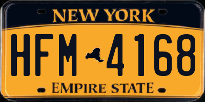 NY license plate HFM4168