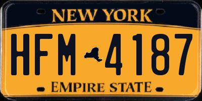 NY license plate HFM4187