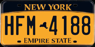 NY license plate HFM4188