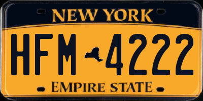 NY license plate HFM4222