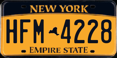 NY license plate HFM4228