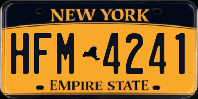 NY license plate HFM4241