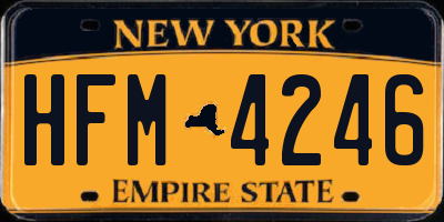 NY license plate HFM4246