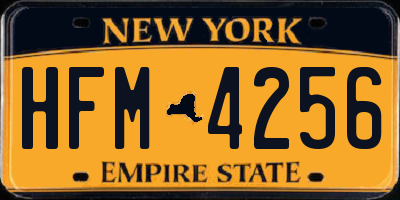 NY license plate HFM4256