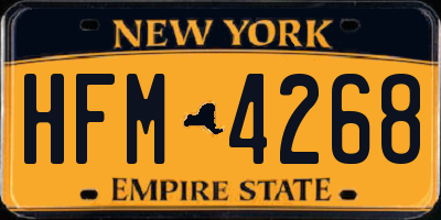 NY license plate HFM4268