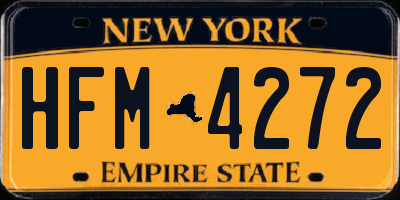 NY license plate HFM4272