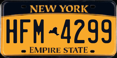 NY license plate HFM4299
