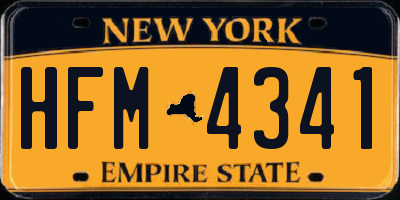 NY license plate HFM4341