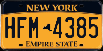 NY license plate HFM4385