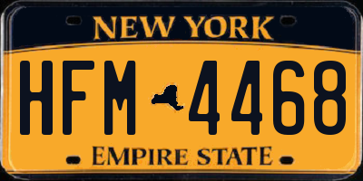 NY license plate HFM4468